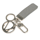ルイ ヴィトン タイガ ポルトクレ LVクラブ キーホルダー M65047 グラシエ グレー メタル レザー メンズ LOUIS VUITTON 【中古】