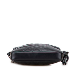 シャネル カンボンライン ココマーク 斜め掛け ショルダーバッグ ブラック カーフ パテントレザー レディース CHANEL 【中古】