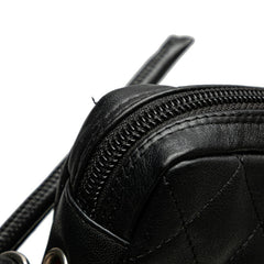 シャネル カンボンライン ココマーク 斜め掛け ショルダーバッグ ブラック カーフ パテントレザー レディース CHANEL 【中古】
