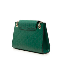 グッチ グッチシマ エミリー タッセルチャーム チェーン ショルダーバッグ 369621 グリーン レザー レディース GUCCI 【中古】