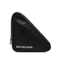 バレンシアガ トライアングル クラッチバッグ クラッチバッグ 476976 ブラック レザー レディース BALENCIAGA 【中古】