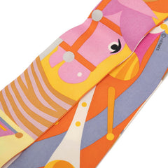 エルメス ツイリー Parade en Fanfare パラード アン ファンファーレ スカーフ オレンジ ピンク マルチカラー シルク レディース HERMES 【中古】
