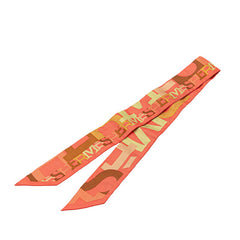 エルメス ツイリー キャピタルズ スカーフ ピンク マルチカラー シルク レディース HERMES 【中古】