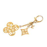 ルイ ヴィトン モノグラム フラワー アイビー バッグチャーム キーホルダー M67930 ゴールド メッキ レディース LOUIS VUITTON 【中古】