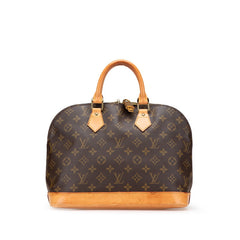 ルイ ヴィトン モノグラム アルマ ハンドバッグ M51130 ブラウン PVC レザー レディース LOUIS VUITTON 【中古】
