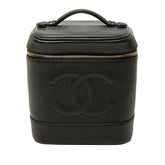 シャネル ココマーク バニティバッグ ハンドバッグ A01998 ブラック キャビアスキン レディース CHANEL 【中古】