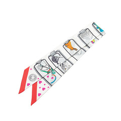 エルメス ツイリー HERMES STORY スカーフ ホワイト マルチカラー シルク レディース HERMES 【中古】