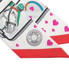 エルメス ツイリー HERMES STORY スカーフ ホワイト マルチカラー シルク レディース HERMES 【中古】