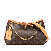 ルイ ヴィトン モノグラム キャリーオールBB 斜め掛け チェーン ショルダーバッグ M13014 ブラウン PVC レザー レディース LOUIS VUITTON 【中古】