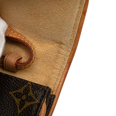 ルイ ヴィトン モノグラム ポシェット ツインPM 斜め掛け ショルダーバッグ M51854 ブラウン PVC レザー レディース LOUIS VUITTON 【中古】