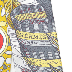 エルメス ツイリー La Danse des Amazones アマゾンのダンス スカーフ ホワイト イエロー マルチカラー シルク レディース HERMES 【中古】