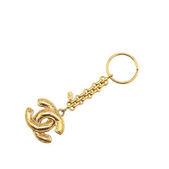 シャネル ココマーク マトラッセ キーホルダー ゴールド メッキ レディース CHANEL 【中古】