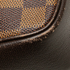 ルイ ヴィトン ダミエ トゥルース メイクアップ ハンドバッグ アクセサリーポーチ N51982 ブラウン PVC レザー レディース LOUIS VUITTON 【中古】