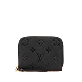 ルイ ヴィトン モノグラム アンプラント ジッピーコインパース コインケース M60574 ノワール ブラック レザー レディース LOUIS VUITTON 【中古】