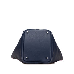 エルメス ピコタンロックMM ハンドバッグ ブルーニュイ ネイビー トリヨンクレマンス レディース HERMES 【中古】