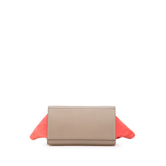 セリーヌ トラペーズ スモール ハンドバッグ ショルダーバッグ 2WAY グレー ベージュ ピンク レザー スウェード レディース CELINE 【中古】