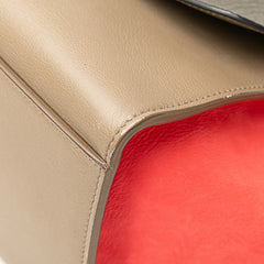 セリーヌ トラペーズ スモール ハンドバッグ ショルダーバッグ 2WAY グレー ベージュ ピンク レザー スウェード レディース CELINE 【中古】