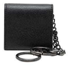 シャネル ココマーク キーホルダー バッグチャーム フォトケース 写真入れ ブラック系 レザー レディース CHANEL 【中古】
