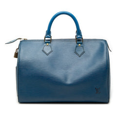 ルイ ヴィトン エピ スピーディ30 ハンドバッグ ミニボストンバッグ M43005 トレドブルー レザー レディース LOUIS VUITTON 【中古】