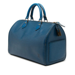 ルイ ヴィトン エピ スピーディ30 ハンドバッグ ミニボストンバッグ M43005 トレドブルー レザー レディース LOUIS VUITTON 【中古】