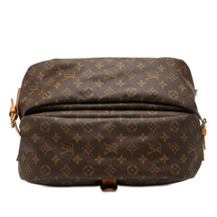 ルイ ヴィトン モノグラム ソミュール35 斜め掛け ショルダーバッグ M42254 ブラウン PVC レザー レディース LOUIS VUITTON 【中古】