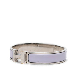 エルメス クリックH PM バングル ブレスレット シルバー パープル メタル レディース HERMES 【中古】
