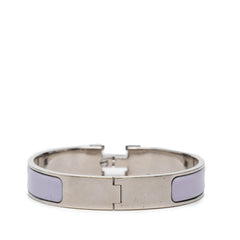 エルメス クリックH PM バングル ブレスレット シルバー パープル メタル レディース HERMES 【中古】