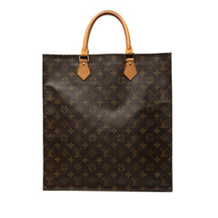 ルイ ヴィトン モノグラム サックプラ ハンドバッグ 手提げバッグ M51140 ブラウン PVC レザー レディース LOUIS VUITTON 中古