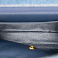 シャネル マトラッセ ココマーク トップハンドル ハンドバッグ インディゴ ブルー デニム レディース CHANEL 【中古】