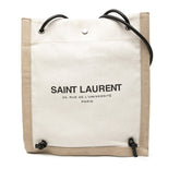 サンローラン ショルダーバッグ ナップサック 710272 ホワイト ベージュ キャンバス レザー レディース SAINT LAURENT 【中古】