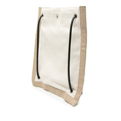 サンローラン ショルダーバッグ ナップサック 710272 ホワイト ベージュ キャンバス レザー レディース SAINT LAURENT 【中古】