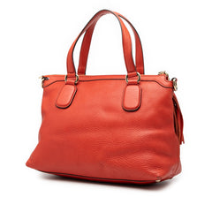 グッチ インターロッキングG ソーホー ハンドバッグ ショルダーバッグ 2WAY 308362 オレンジ レザー レディース GUCCI 【中古】