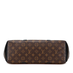 ルイ ヴィトン モノグラム マカサー ウィークエンド トート PM トートバッグ M45734 ブラウン ブラック PVC レザー レディース LOUIS VUITTON 【中古】