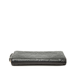 ルイ ヴィトン モノグラム アンプラント ジッピーウォレット 長財布 M61864 ノワール ブラック レザー レディース LOUIS VUITTON 【中古】