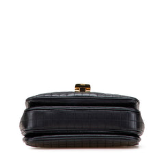 セリーヌ Cロゴ チェーン ショルダーバッグ ハンドバッグ ブラック レザー レディース CELINE 【中古】