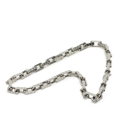 ルイ ヴィトン モノグラム コリエ チェーン ネックレス M00307 シルバー メタル レディース LOUIS VUITTON 中古