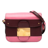 ヴァレンティノ ショルダーバッグ ピンク ワインレッド レザー レディース VALENTINO 中古