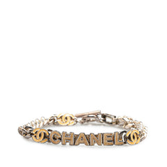 ロゴ ココマーク ブレスレット シルバー ベージュ メタル レディース 【中古】