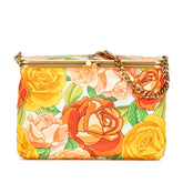 サンローラン YSLロゴ 花 フラワー チェーン ワンショルダーバッグ ライトブルー マルチカラー ポリアミド レディース SAINT LAURENT 【中古】