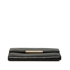 グッチ グッチシマ コンチネンタルウォレット 長財布 112715 ブラック レザー レディース GUCCI 中古
