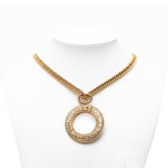 シャネル ココマーク ルーペ ネックレス ゴールド メッキ レディース CHANEL 【中古】