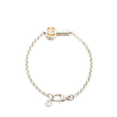 グッチ ダブルG キーチャーム ブレスレット #17 SV925 シルバー レディース GUCCI 【中古】