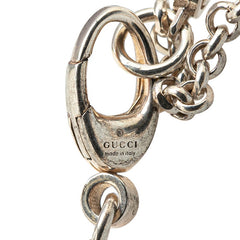 グッチ ダブルG キーチャーム ブレスレット #17 SV925 シルバー レディース GUCCI 【中古】