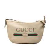 グッチ ロゴプリント ショルダーバッグ 523588 ベージュ レザー レディース GUCCI 【中古】