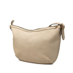 グッチ ロゴプリント ショルダーバッグ 523588 ベージュ レザー レディース GUCCI 【中古】