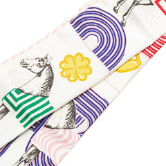 エルメス ツイリー Garde Robe Pop スカーフ ホワイト マルチカラー シルク レディース HERMES 【中古】