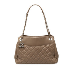 シャネル マトラッセ ココマーク チェーン トートバッグ ショルダーバッグ グレージュ ラムスキン レディース CHANEL 【中古】