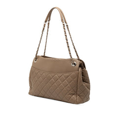 シャネル マトラッセ ココマーク チェーン トートバッグ ショルダーバッグ グレージュ ラムスキン レディース CHANEL 【中古】