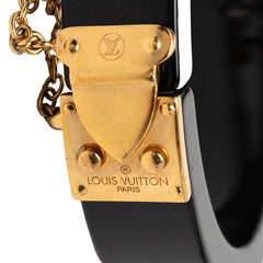 ルイ ヴィトン ロックミー バングル ブレスレット ブラック ゴールド プラスチック メッキ レディース LOUIS VUITTON 【中古】