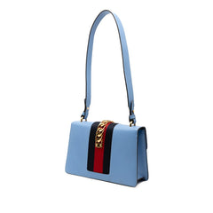 グッチ シルヴィ ワンショルダーバッグ 421882 ブルー レザー レディース GUCCI 【中古】